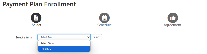 Select Payment Plan Term